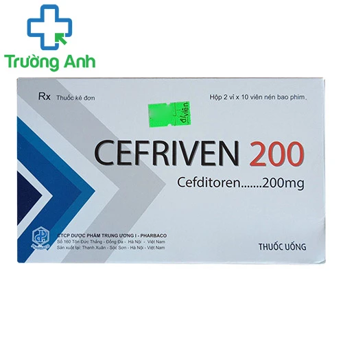 Cefriven 200 Pharbaco - Thuốc điều trị nhiễm khuẩn hiệu quả  