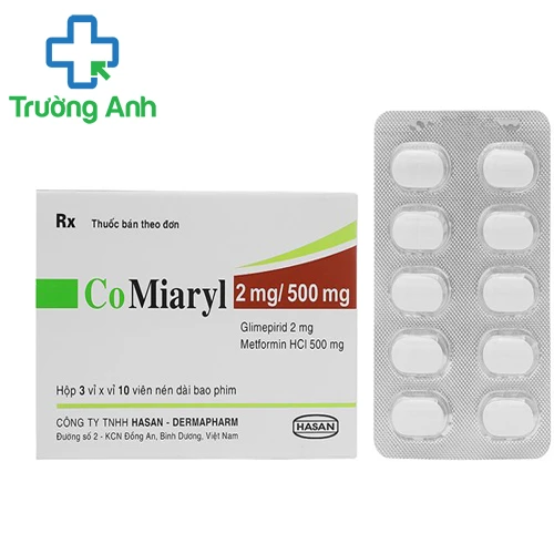 CoMiaryl 2mg/500mg - Thuốc điều trị đái tháo đường tuýp 2 hiệu quả