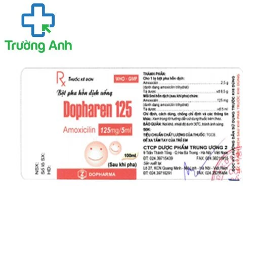 Dopharen 125 - Thuốc điều trị nhiễm khuẩn của dược phẩm TW 2