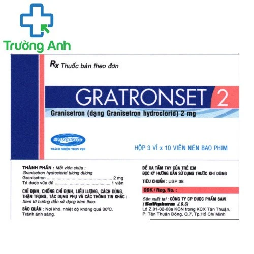 Gratronset 2 - Thuốc phòng nôn và buồn nôn hiệu quả của SAVIPHARM J.S.C