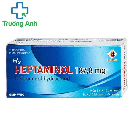 Heptaminol 187,8mg Domesco - Thuốc điều trị triệu chứng hạ huyết áp tư thế