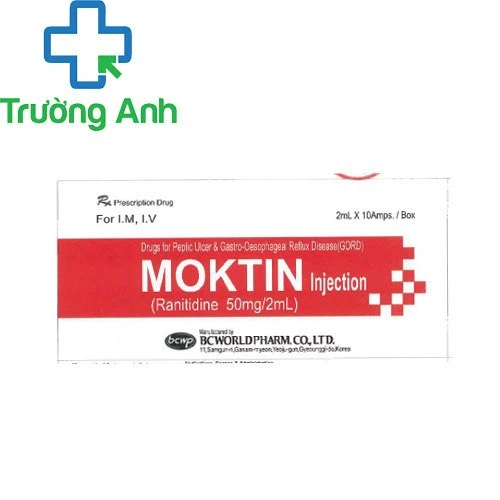 Moktin Injection - thuốc dùng để điều trị loét dạ dày của BCWorld Pharm. Co., Ltd
