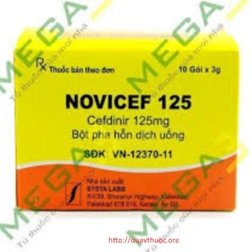 Novicef 125mg - Thuốc kháng sinh trị bệnh hiệu quả của Ấn Độ