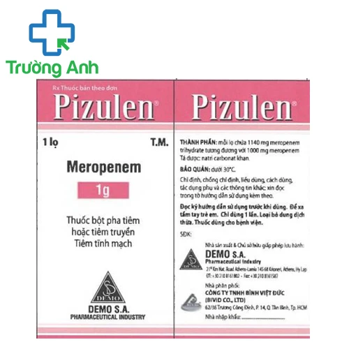 Pizulen 1g - Thuốc điều trị nhiễm khuẩn hiệu quả của Demo S.A