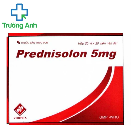 Prednisolon 5mg Vidipha - Thuốc chống viêm và ức chế miễn dịch hiệu quả