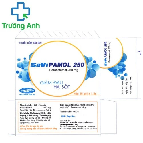 SaViPamol 250 - Thuốc giảm đau hạ sốt hiệu quả