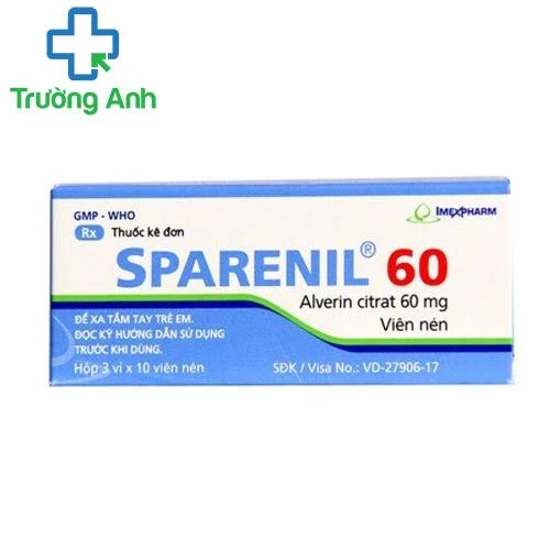 Sparenil 60 - Thuốc điều trị chống co thắt cơ trơn hiệu quả của Imexpharm