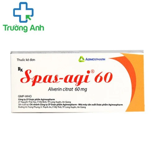 Spas-Agi 60 (viên nén) - Thuốc chống co thắt cơ trơn đường tiêu hóa của Agimexpharm 