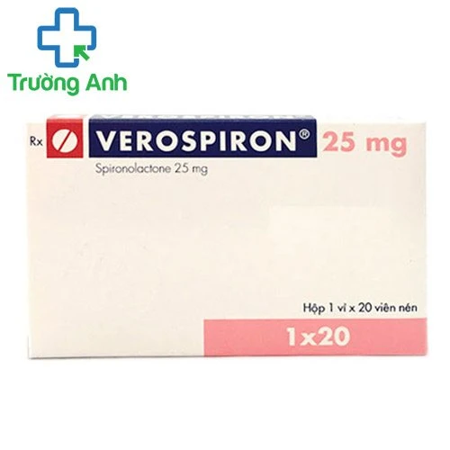 Verospiron 25mg  - Thuốc điều trị bệnh bệnh cường aldosterone tiên phát hiệu quả