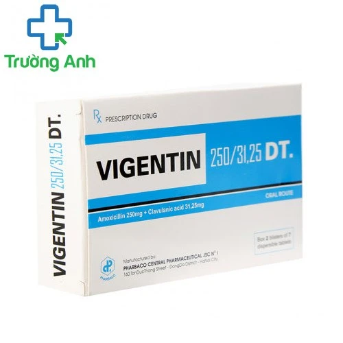 Vigentin 250/31,25 DT - Thuốc điều trị nhiễm khuẩn hiệu quả của Pharbaco