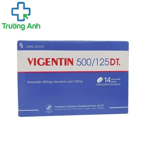 Vigentin 500/125 DT - Thuốc điều trị nhiễm khuẩn hiệu quả của Pharbaco 