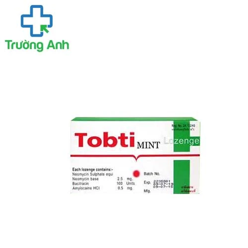 Tobti mint Lozenge - Thuốc điều trị viêm họng hiệu quả