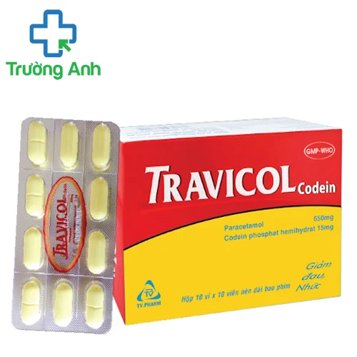 Travicol codein - Thuốc giảm đau, hạ sốt hiệu quả của TV.Pharm