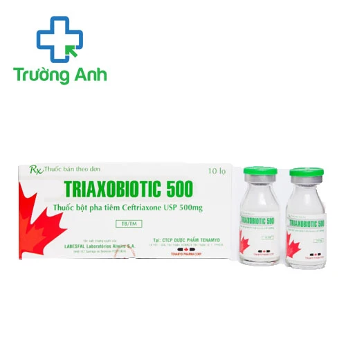 Triaxobiotic 500 Tenamyd - Thuốc điều trị nhiễm khuẩn nặng hiệu quả