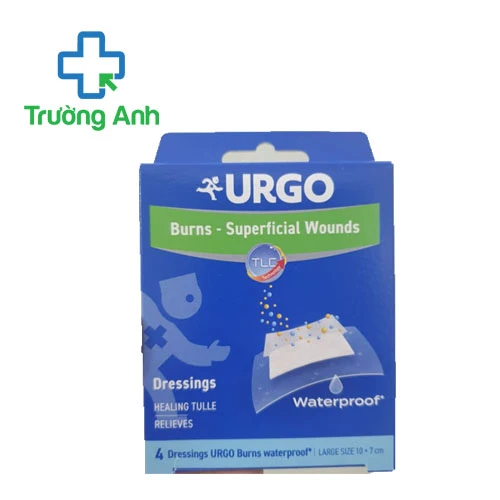 Băng cá nhân Urgo Burns Waterproof 10 x 7cm 4 units tiệt trùng chống thấm