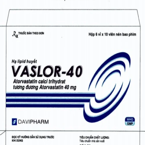 Vaslor-40 - Thuốc điều trị tăng cholesterol của Davipharm