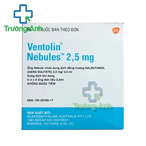 Ventolin nebules 2,5mg - Thuốc điều trị hen phế quản hiệu quả của Úc