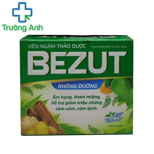 Viên ngậm thảo dược Bezut không đường - Giúp làm ấm họng, hỗ trợ giảm ho hiệu quả