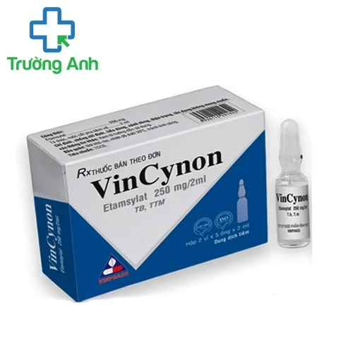 Vincynon 250mg/2ml Vinphaco (Etamsylate ) - Thuốc cầm máu hiệu quả