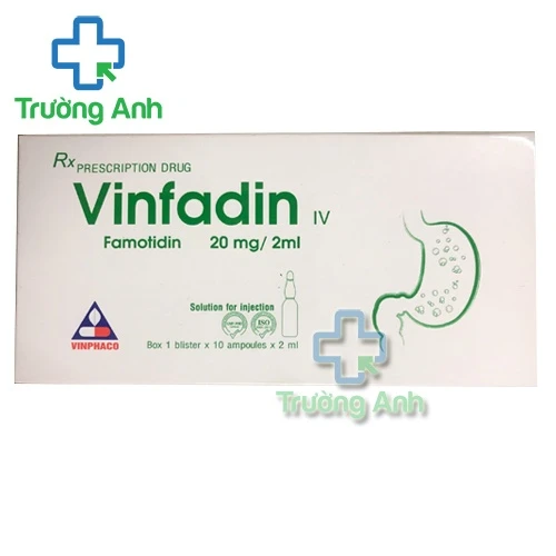 Vinfadin 20mg/2ml Vinphaco - Thuốc điều trị viêm loét dạ dày, tá tràng hiệu quả