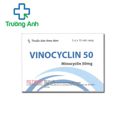Vinocyclin 50 - Thuốc điều trị các bệnh nhiễm trùng của MEDISUN
