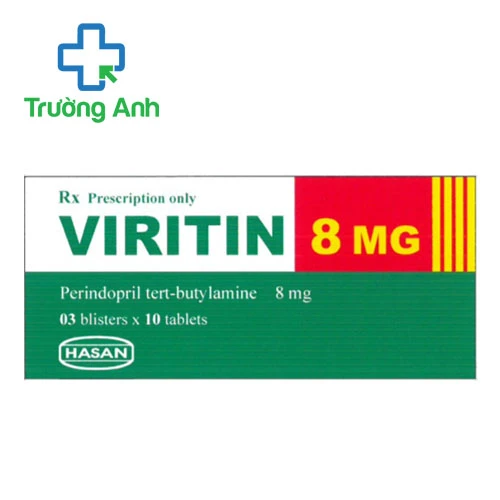 Viritin 8mg - Thuốc điều trị tăng huyết áp và suy tim Hasan