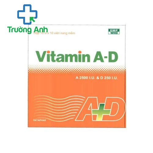 Vitamin A-D 2500IU/250IU Hataphar - Giúp bổ sung vitamin A, D cho cơ thể