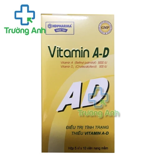 Vitamin A-D 5000IU/500IU HD Pharma - Giúp bổ sung vitamin A và D hiệu quả