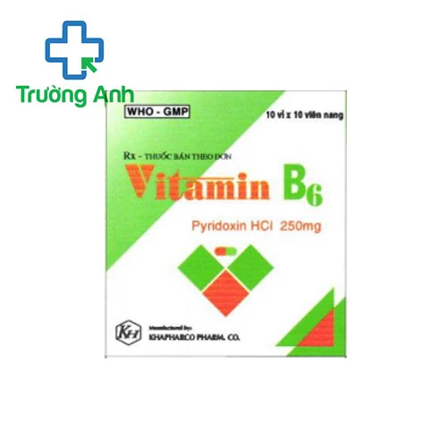 Vitamin B6 250mg Khapharco (viên nang) - Giúp điều trị thiếu máu hiệu quả