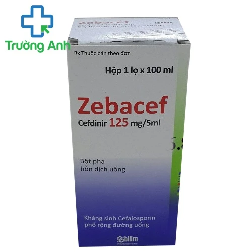 Zebacef 125mg/5ml - Thuốc điều trị nhiễm trùng hiệu quả của Ấn Độ