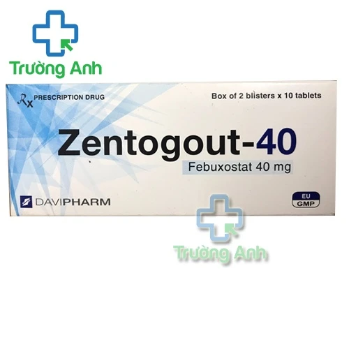 Zentogout-40 - Thuốc điều trị bệnh Gout hiệu quả của Davipharm