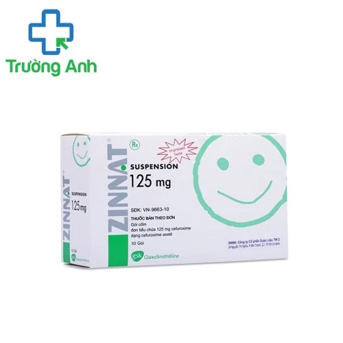 Zinnat Suspension 125mg (gói cốm) - Thuốc điều trị nhiễm khuẩn hiệu quả của Anh