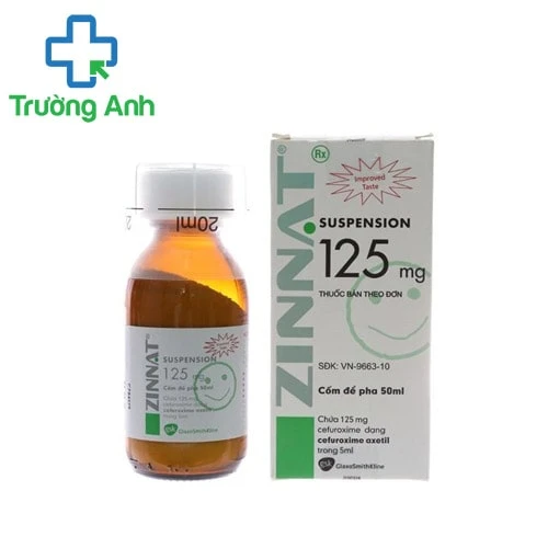 Zinnat suspension 125mg (chai 50ml) - Thuốc chống viêm hiệu quả của Anh