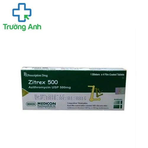 Zitrex 500mg - Thuốc kháng sinh điều trị nhiễm khuẩn hiệu quả
