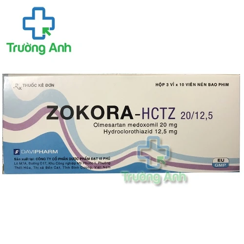 Zokora-HCTZ 20/12,5 - Thuốc điều trị tăng huyết áp hiệu quả của Davipharm