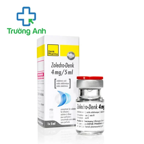 Zoledro-Denk 4mg/5ml Siegfried - Thuốc điều trị tăng calci máu hiệu quả 
