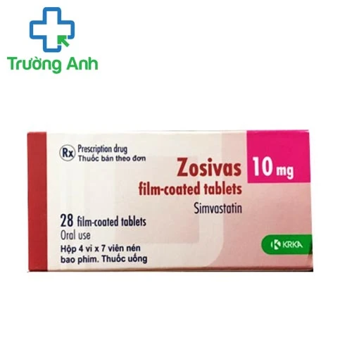 Zosivas 10mg - Thuốc giúp hạ mỡ máu hiệu quả