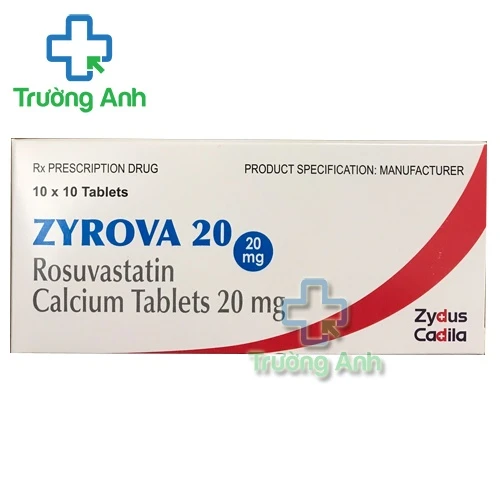 Zyrova 20 - Thuốc điều trị tăng cholesterol hiệu quả của Cadila