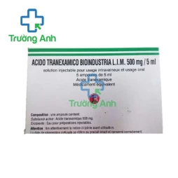 Acido Tranexamico 500mg/5ml Bioindustria - Phòng và điều trị chảy máu hiệu quả
