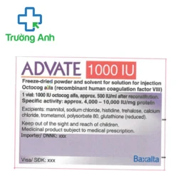 Advate 1500IU - Thuốc điều trị và phòng ngừa xuất huyết hiệu quả của Thụy Sĩ