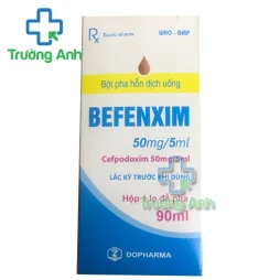 Befenxim 50mg/5ml Dopharma (60ml) - Thuốc điều trị nhiễm khuẩn hiệu quả