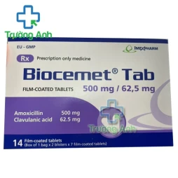 Biocemet tab 500mg/62,5mg - Thuốc điều trị nhiễm khuẩn hiệu quả