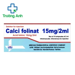 Calci folinat 15 mg/ 2ml MD Pharco - Giảm tác dụng phụ do hoá trị liệu chống ung thư