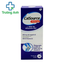 CalSource 600mg + 400IU Vitamin D3 - Bổ sung Calci, Vitamin D
