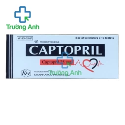 Captopril Khapharco- Thuốc điều trị tăng huyết áp, suy tim hiệu quả