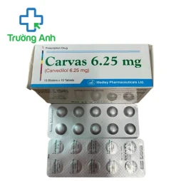 Carvas 6.25 mg - Thuốc điều trị suy tim sung huyết hiệu quả