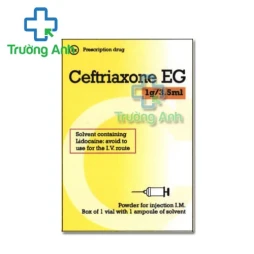 Ceftriaxone EG 1g/3,5ml - Thuốc điều trị nhiễm trùng hô hấp