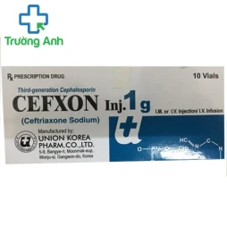 Cefxon 1g - Thuốc nhiễm trùng đường hô hấp hiệu quả của Hàn Quốc