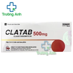 Clatab 500mg - Thuốc điều trị nhiễm khuẩn do vi khuẩn nhạy cảm hiệu quả 