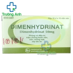 Dimenhydrinat 50mg Khapharco - Thuốc điều trị chứng say tàu xe hiệu quả